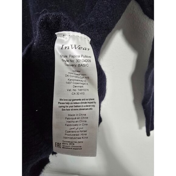 InWear Women's Papina Wool Pullover‎ Sweater In Black Size XS - Picture 7 of 10